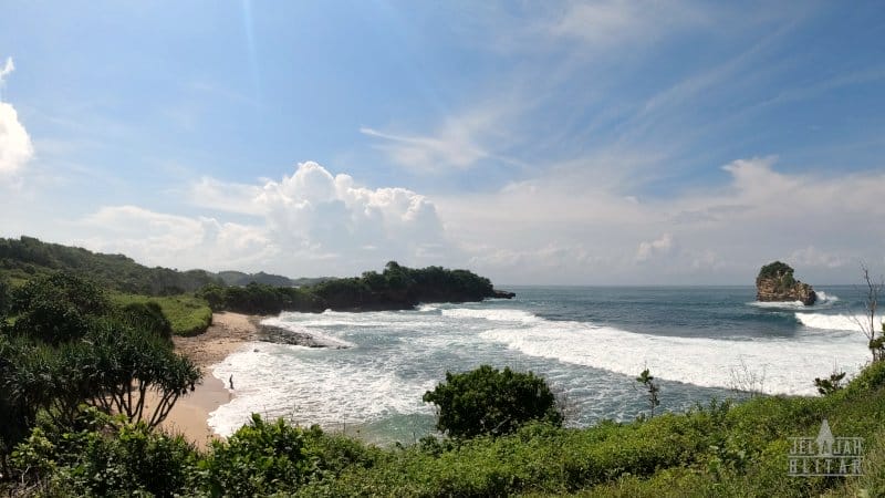 Pantai Bakung dari atas bukit